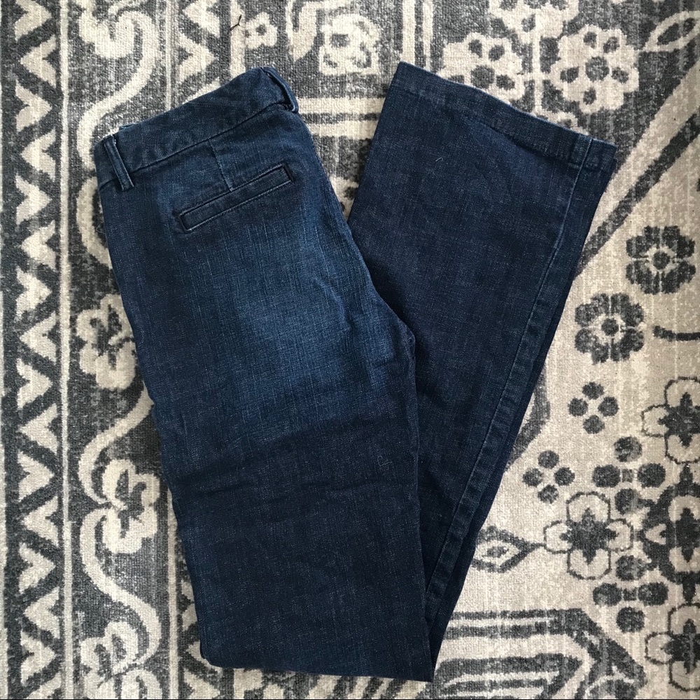 BANANA REPUBLIC CLASSY DARK WIDE LEG JEAN SIZE 25